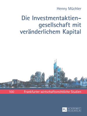 cover image of Die Investmentaktiengesellschaft mit veränderlichem Kapital